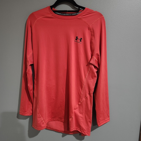 Under Armour Other - Under Armour Men's Long-Sleeve Red Performance Shirt Heatgeat Size Medium New